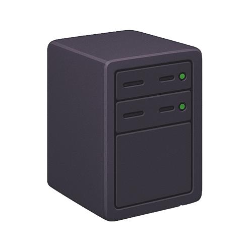 Computerenhed med lys