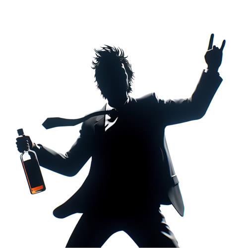 Festlig Silhuet med Drink