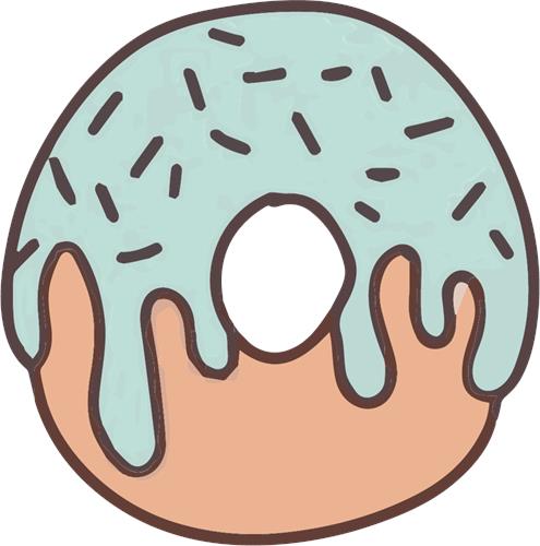 Lækre glasur-donuts med chokolade drys