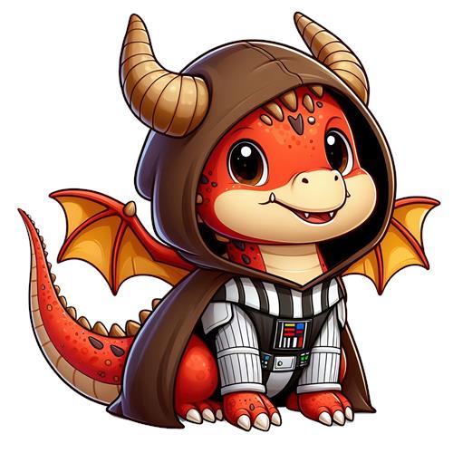 Kawaii Drage i Jedi Klæder