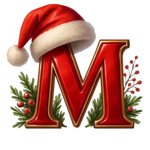 Julebogstav med nissehue