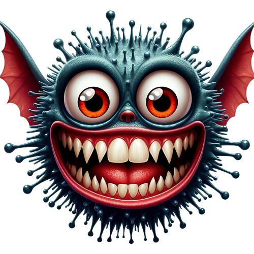 Farverig og Sjov Monster Karakter