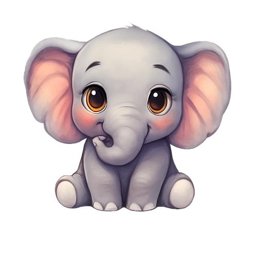 Sødt lille elefantbarn