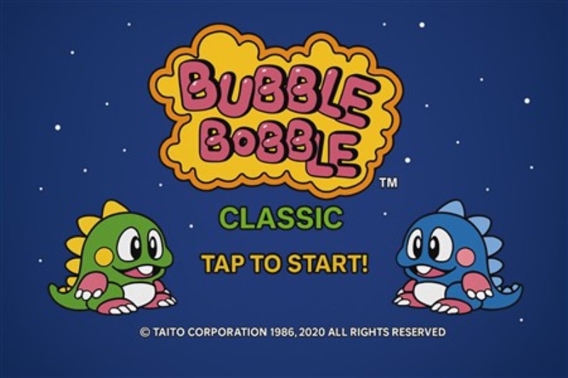 Bubble Bobble - Klassisk Spilstart - Oplev nostalgi med denne fantastiske plakat af det elskede videospil Bubble Bobble. Den farverige og livlige grafik inspirerer til leg og sjov, perfekt til ethvert børneværelse eller spillehjørne.
