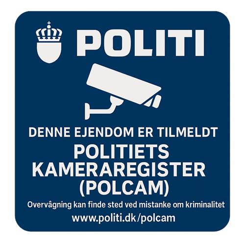 Politi Overvågningsskilt